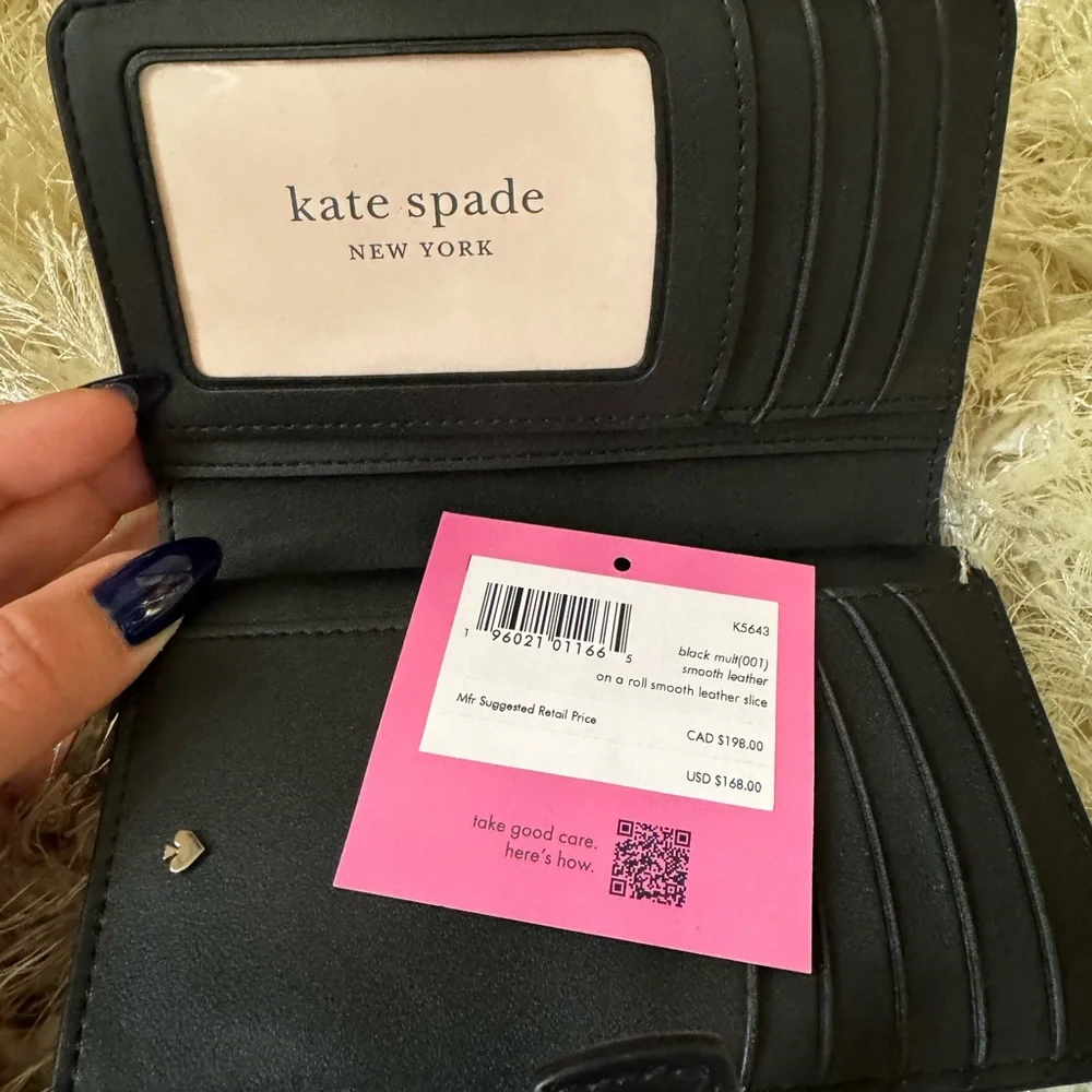 Kate Spade Pizza Wallet with Gem Design (Black) - Picture 9 of 9